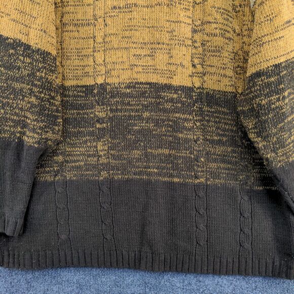 The Rugged Wear Men's 1/4 Zip Knit Sweater Brown Ombre XL Long Sleeve Acrylic - Picture 4 of 11